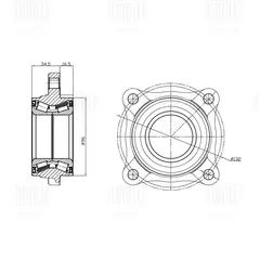 Ступица передняя с подшипником для автомобиля Toyota Land Cruiser Prado (02-)/Land Cruiser Prado (09-), MR 1900
