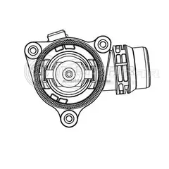 Термостат с нижней крышкой BMW 1 E81/E87 (04-)/ 3 E46 (98-)/ 3 E90 (05-)/ X3 E83 (04-)