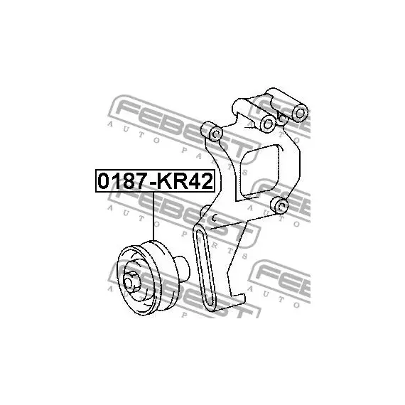 Ролик натяжной ремня кондиционера (комплект) Febest 0187-KR42 - Febest арт. 0187-KR42