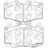 Колодки тормозные дисковые передн. TOYOTA Hilux euro 2.4L 90-91/ Land Cruiser Prado 88-02/ 4runner 8